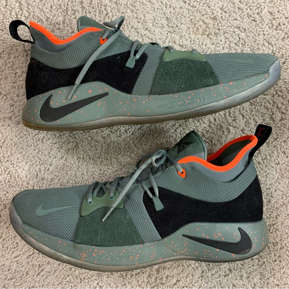 Big Men's NIKE Green & Black PAUL GEORGE 2 Palmdale ATHLETIC Shoes SNEAKERS  17